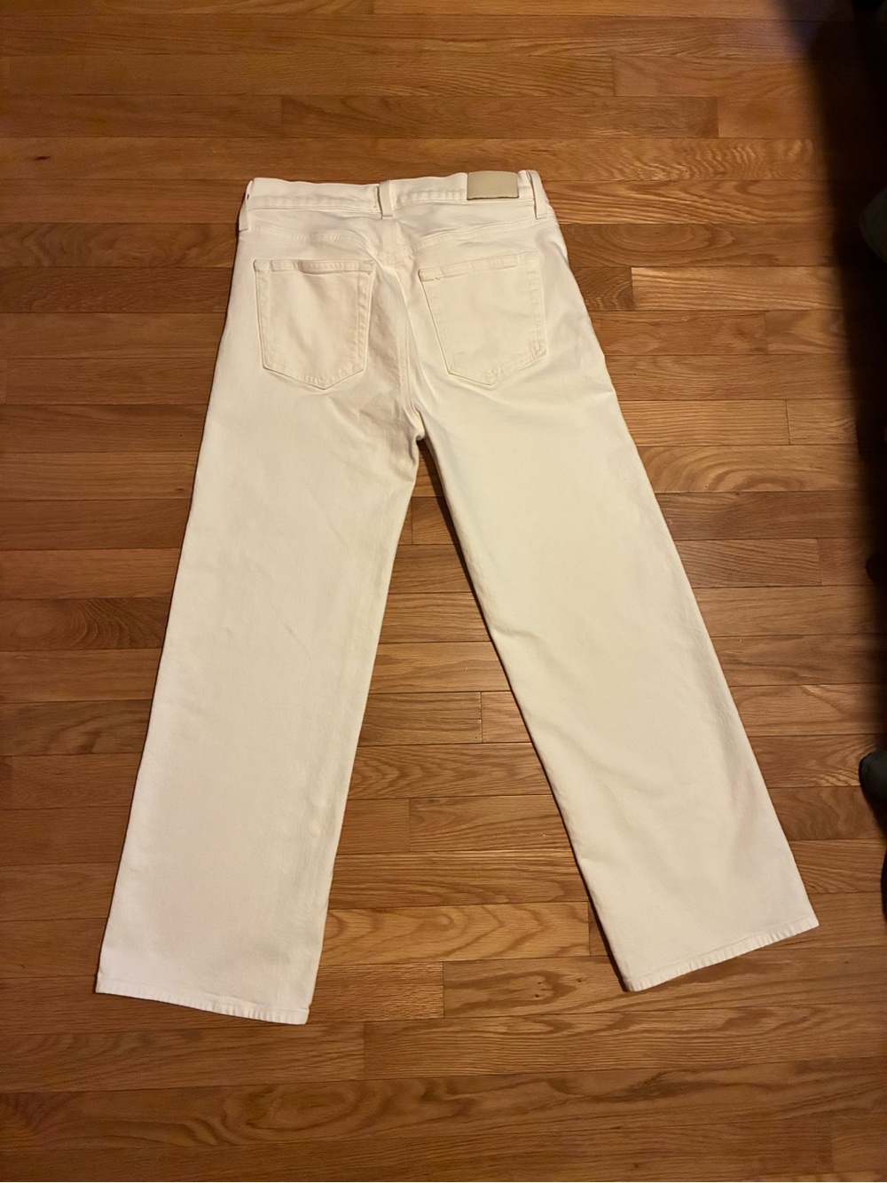 Edwin 1947 High-Rise Wide-Leg Cream Denim Jeans - Off-White Relaxed Fit - Picture 6 of 7